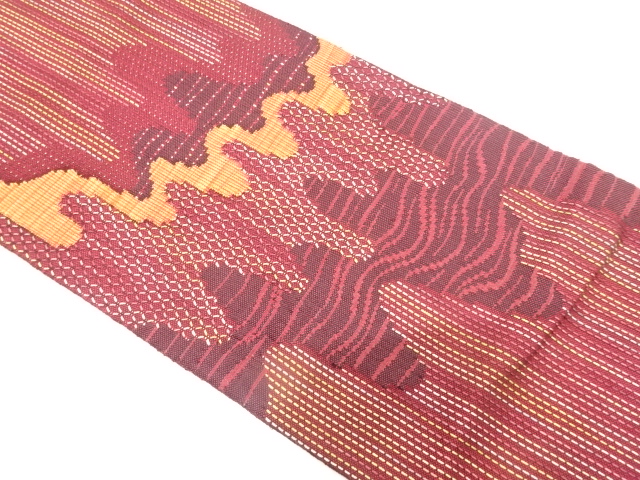 壺垂模様織り出し　名古屋帯